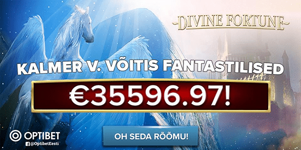 Täna võitis eestlane €35 596.97 mängus Divine Fortune