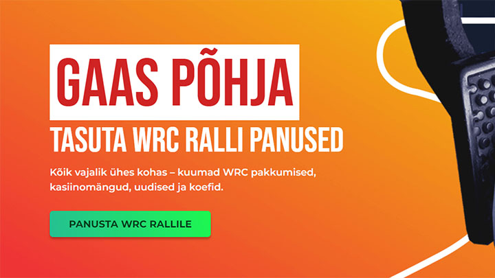 €25 riskivaba panus ja €10 tasuta panus WRC Monte Carlo Rallile
