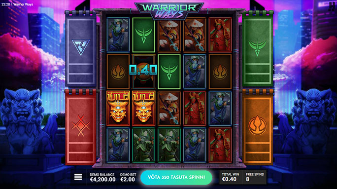 Kui avada Wisho kasiino ja teha esimene €20 sissemakse, antakse koheselt 200 tasuta spinni slotimängus Wixx. Teisel sissemaksel aga 100 keerutust mängus Warrior Ways. 